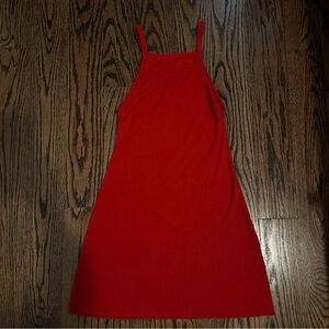 Reformation Ecorib Sleeveless mini Dress burnt orange red size XS